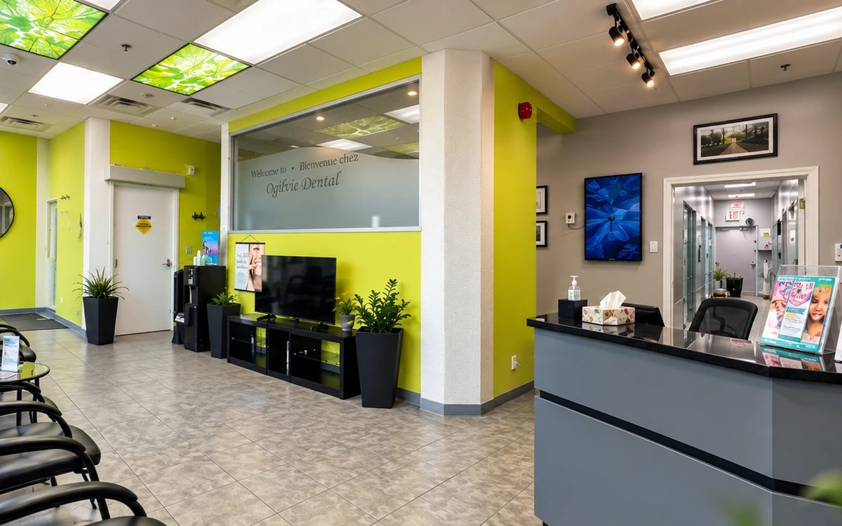 Reception area at Ogilvie Dental on Montreal Road in Gloucester